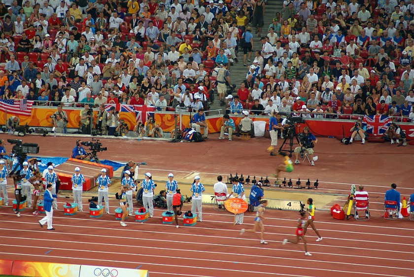 Athletics Finals. Women's long jump final. Beijing. .