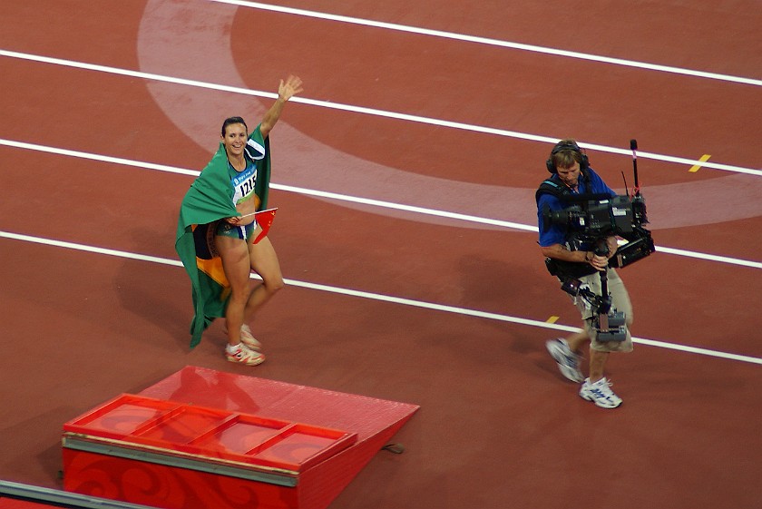 Athletics Finals. Maurren Higa Maggi won the women's long jump final. Beijing. .