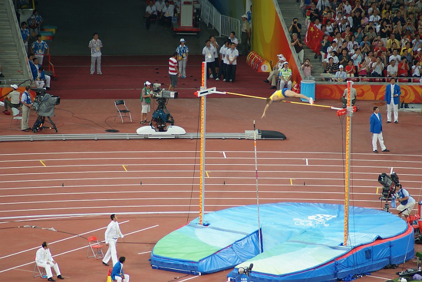 Athletics Finals. Men's pole vault final. Beijing. .