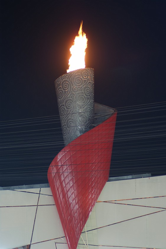 Athletics Finals. Olympic flame. Beijing. .