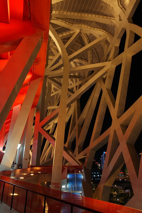 Olympic Green at Night. Inside the National Stadium. Beijing. .