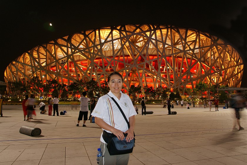 Olympic Green at Night. National Stadium. Beijing. .