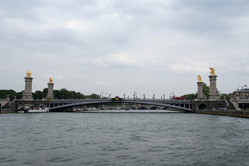 Boat Tour on the River Seine. Pont Alexandre III. Paris. .