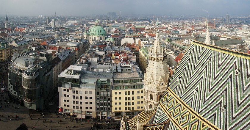 Vienna Inner City. View from Stephansdom on the City. Vienna. .