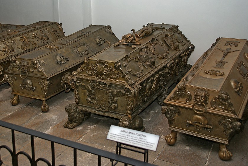 Imperial Burial Vault. Coffins. Vienna. .