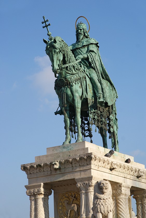 Northern Castle Hill. St. Stephen's Monument. Budapest. .