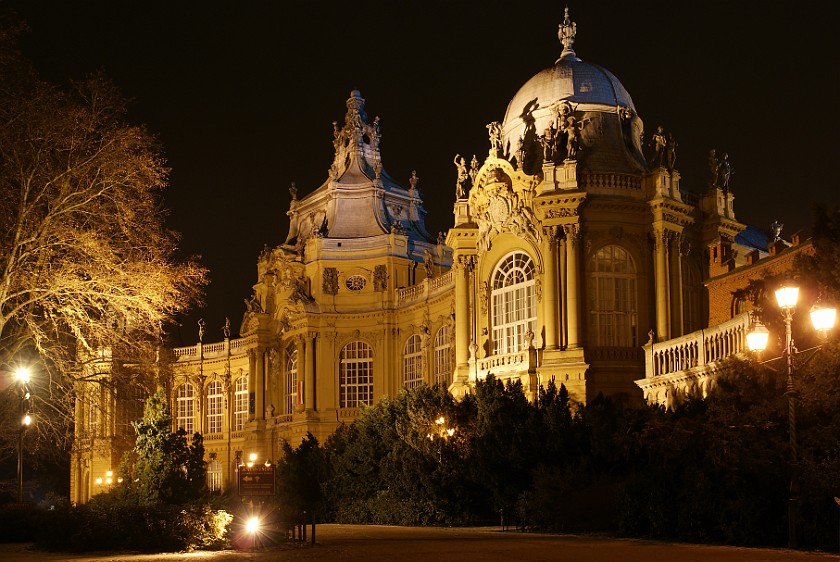 Around Heroes' Square. Vajdahunyad Castle. Budapest. .