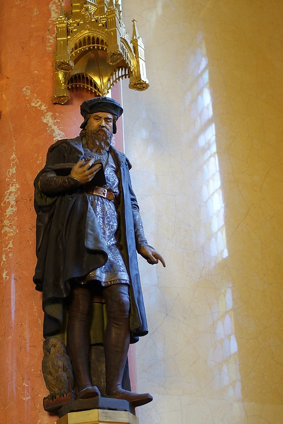 Hungarian Parliament. Philosopher Statue. Budapest. .