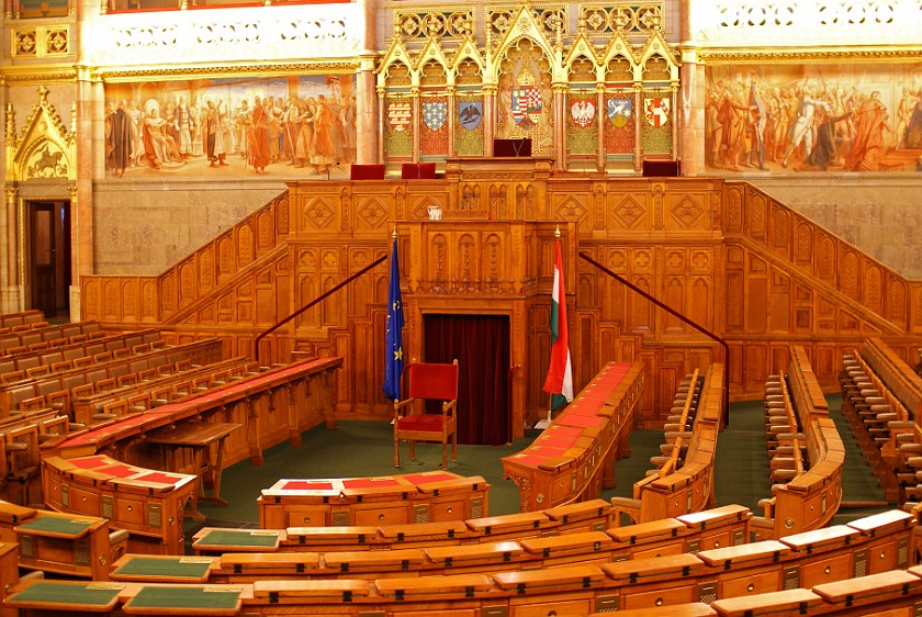 Hungarian Parliament. Plenar Hall. Budapest. .