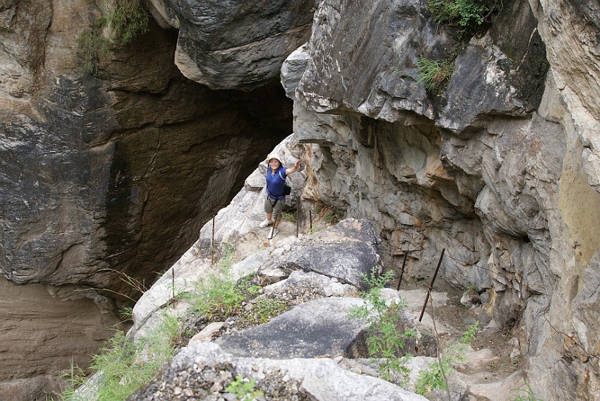 Daytrip to the Tiger Leaping Gorge. Path down to the middle rapids. Tiger Leaping Gorge. .