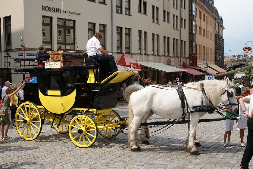 Dresden Inner City. Tourist carriage. Dresden. .