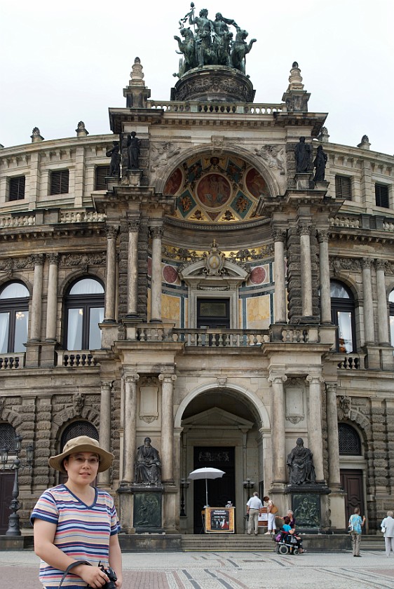 Semper Opera. Entry portal. Dresden. .