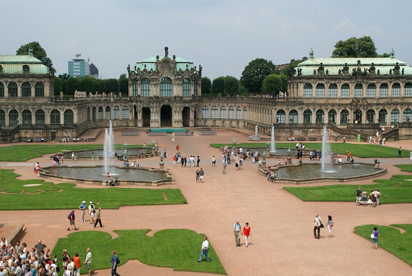 Zwinger. Inner court. Dresden. .