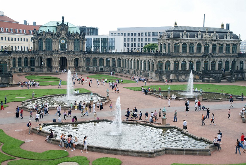 Zwinger. Inner court. Dresden. .