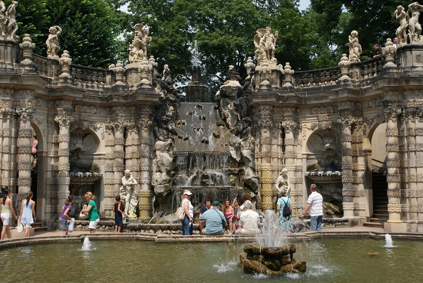 Zwinger. Fountain. Dresden. .