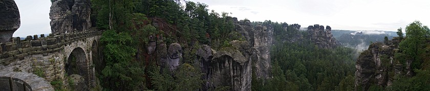 Bastei. Inner valley. Saxon Switzerland. .