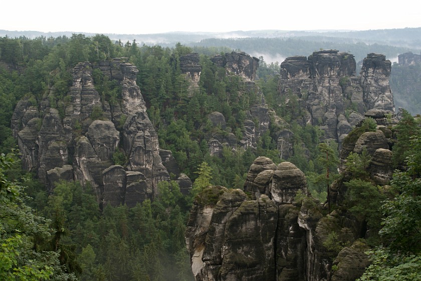 Bastei. Inner valley. Saxon Switzerland. .