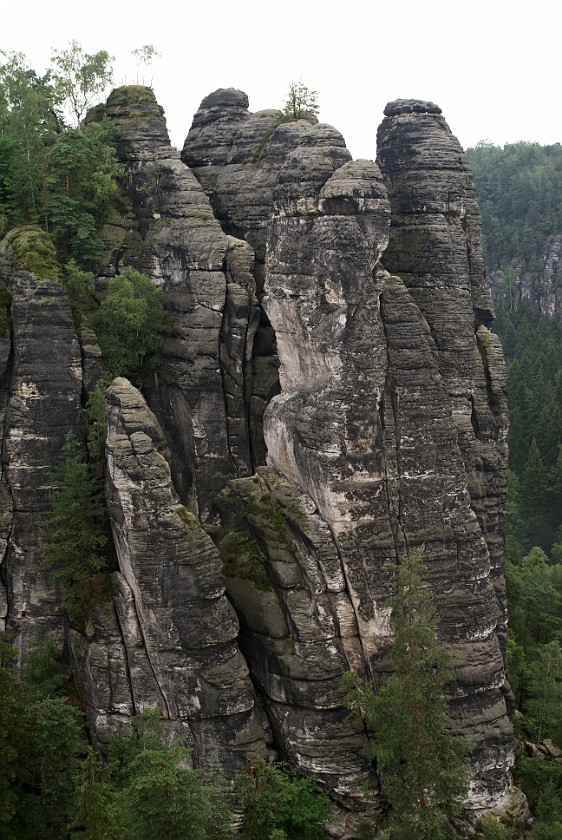 Bastei. Rock formation at the inner valley. Saxon Switzerland. .