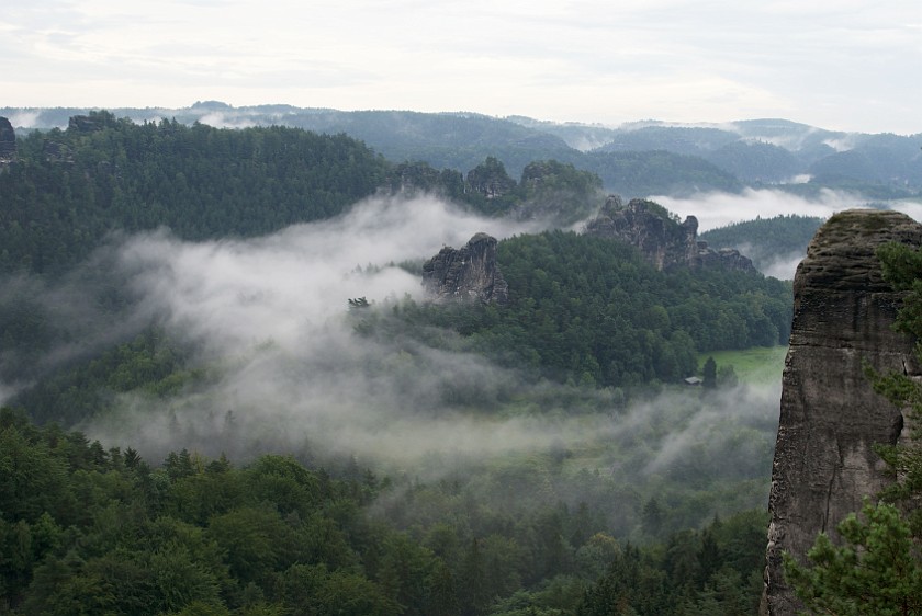 Bastei. Valley view. Saxon Switzerland. .