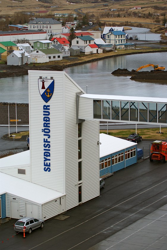 Seyðisfjörður. Ferry landing stage. Seyðisfjörður. .