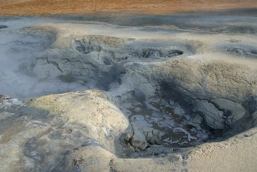Haverarönd Geothermal Field. Mud volcano. Mývatn Region. .