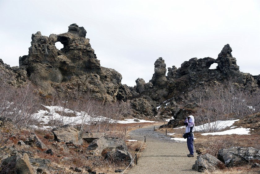 Dimmuborgir. Inside the lava maze. Mývatn Region. .