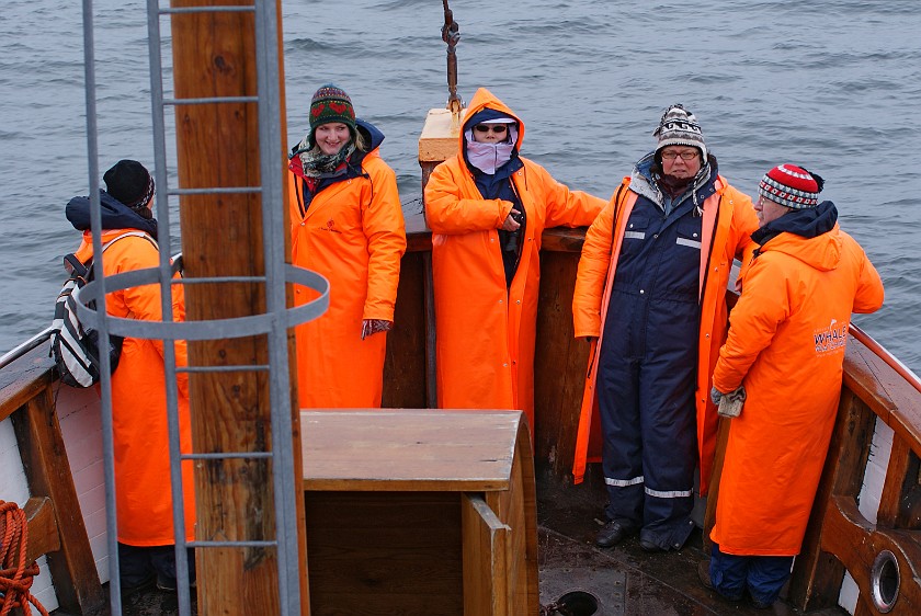 Whale Watching at Húsavík. On board of the Náttfari. Húsavík. .
