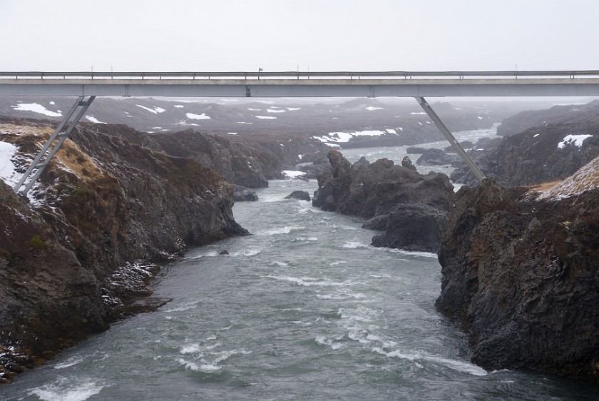 Goðafoss. Higway 1 bridge near the Goðafoss. near Mývatn. .