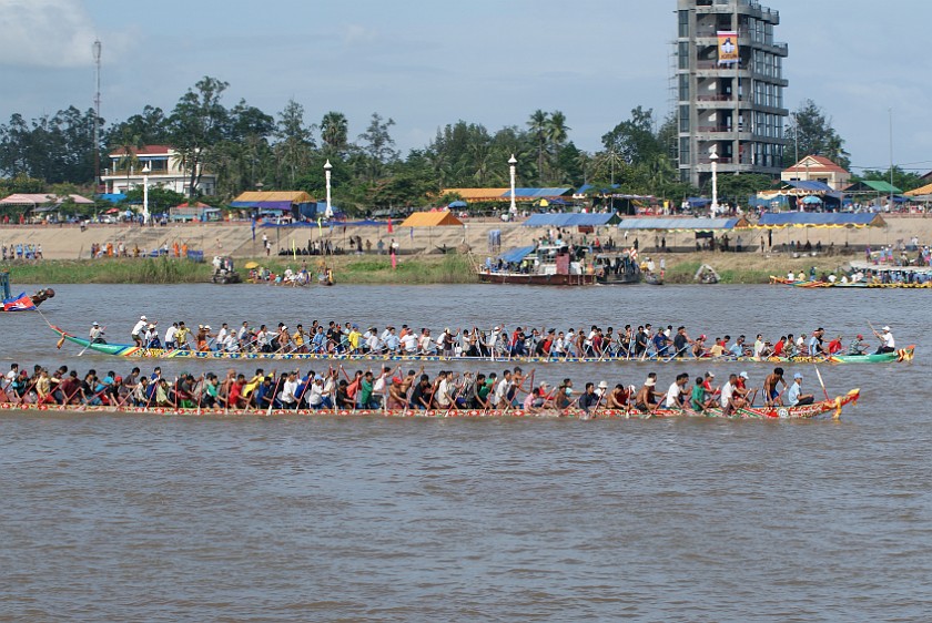 Dragon Boats on the Tonlé Sap River. Boats. Phnom Penh. .