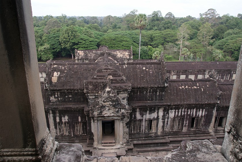 Angkor Wat. View from the Upper Level Down to the Gallery. near Siem Reap. .
