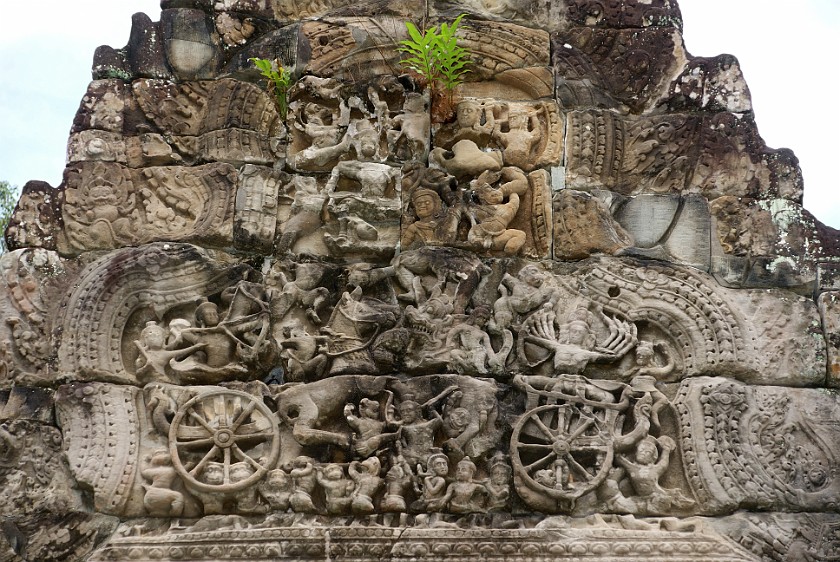 Preah Khan. Relief on Entrance. near Siem Reap. .