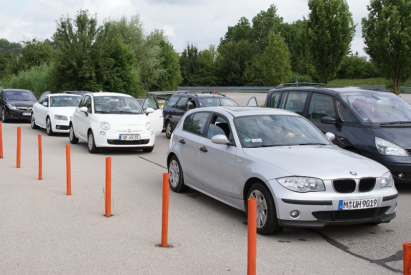 ADAC Driver Safety Training. Car lineup. Augsburg. .