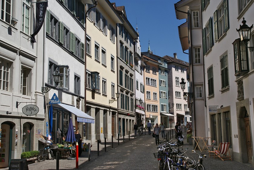 Zurich. Narrow street. Zurich. .