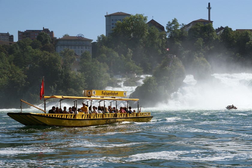 Rhine Falls. Boat. Schaffhausen. .