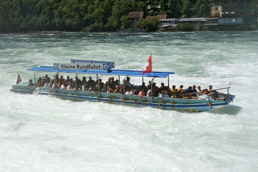 Rhine Falls. Boat. Schaffhausen. .