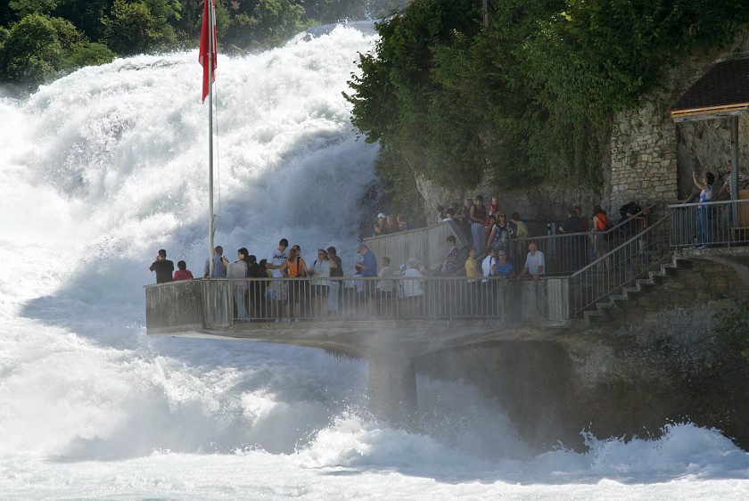 Rhine Falls. Falls terrace. Schaffhausen. .