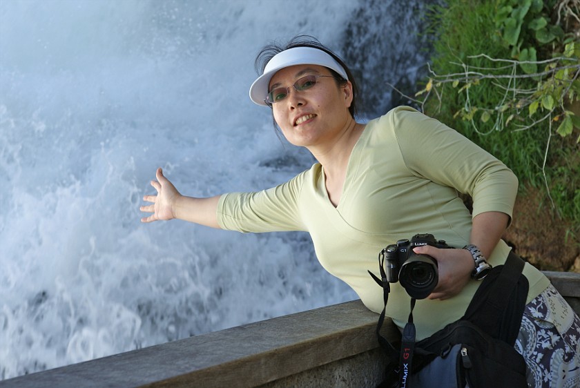 Rhine Falls. Portrait at the falls terrace. Schaffhausen. .