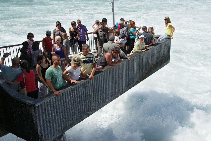 Rhine Falls. Falls terrace. Schaffhausen. .