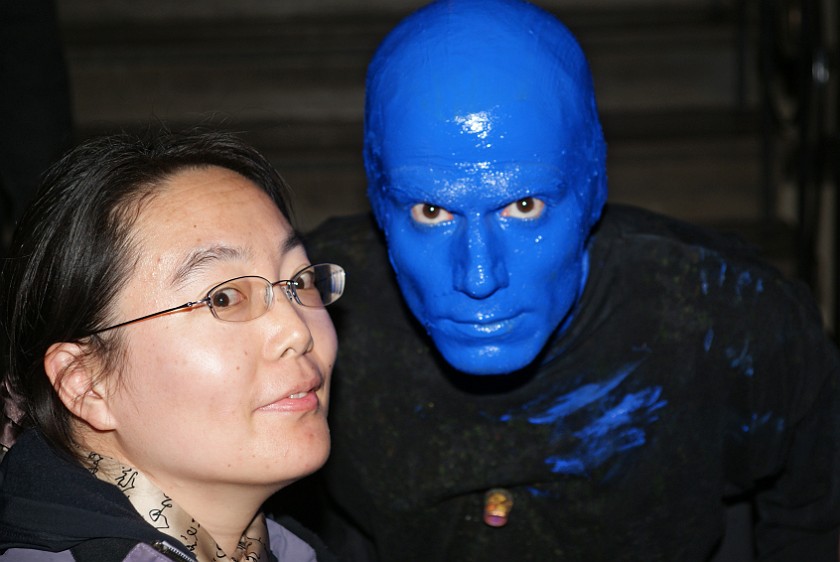 Blue Man Group. Portrait with Actor. Stockholm. .
