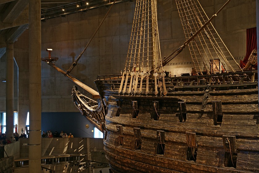 Vasa Museum. Front of Ship. Stockholm. .