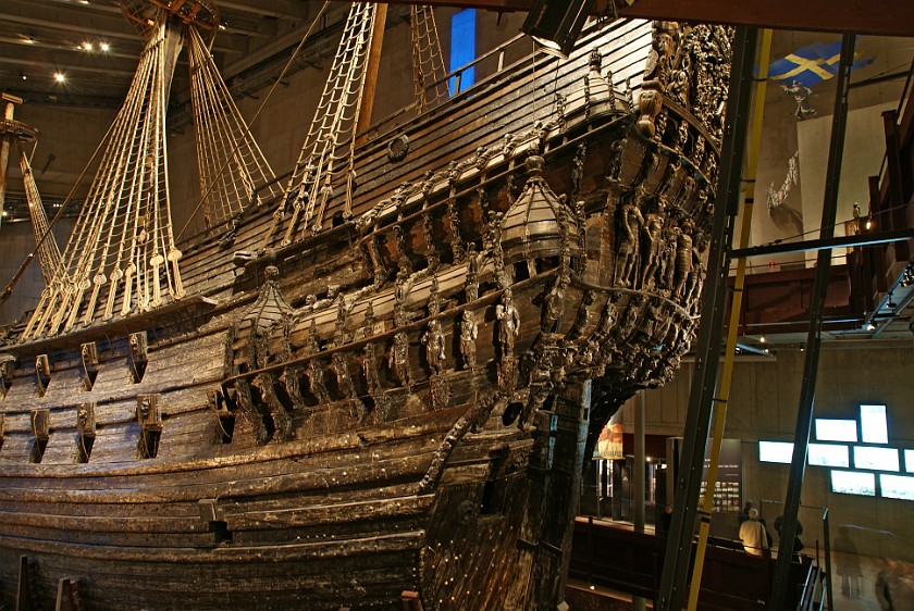 Vasa Museum. Rear of Ship. Stockholm. .