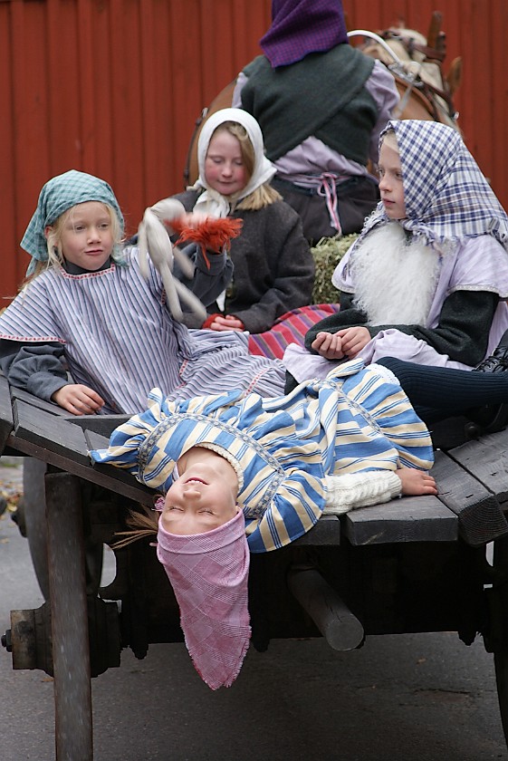 Skansen. Children on Carriage. Stockholm. .
