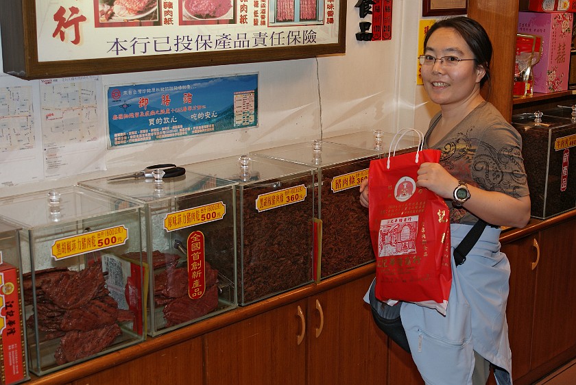 Taipei. Portrait in a Dried Meat Shoop. Taipei. .