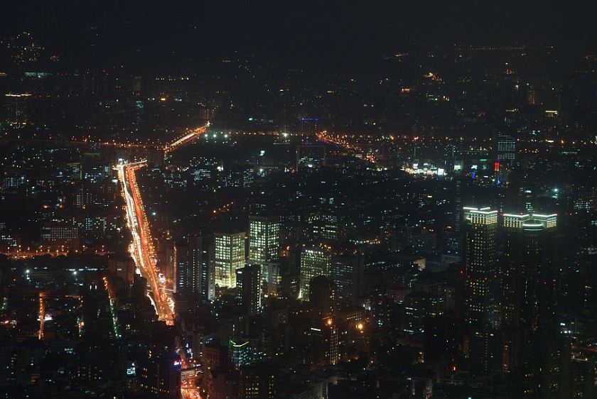 Taipei 101. Night View on Taipei from the Building. Taipei. .