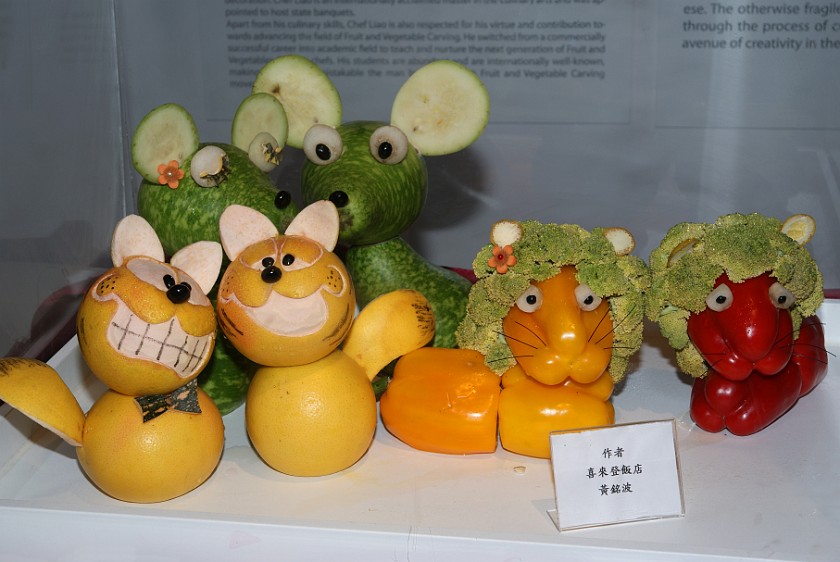 Taipei International Flora Exposition. Carved Fruits. Taipei. .