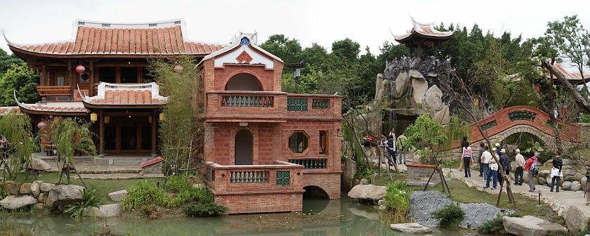 Taipei International Flora Exposition. Reconstructed Traditional Buildings. Taipei. .