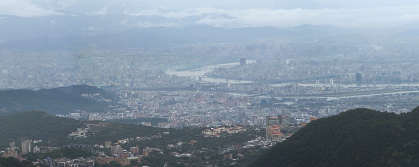 Yangmingshan National Park. View from Mount Cising on Taipei. Yangmingshan National Park. .