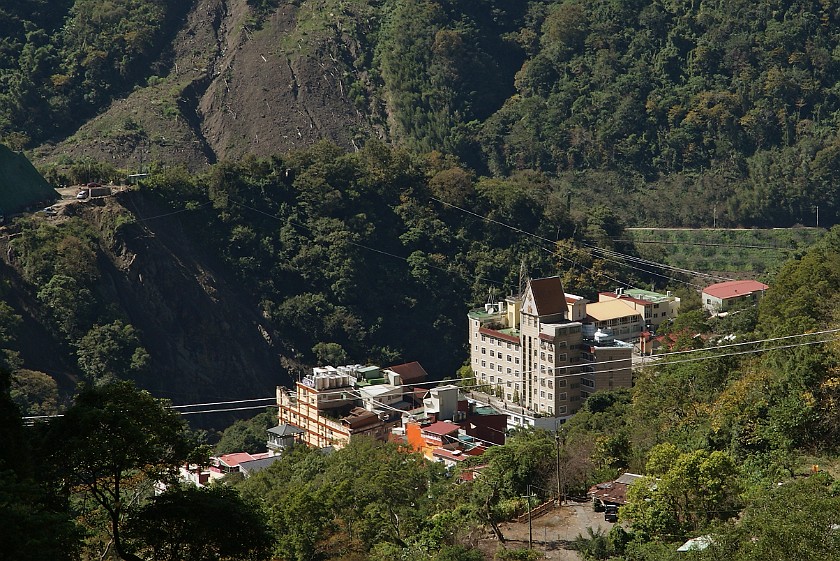 Yushan National Park. View from Yunlong Waterfall on Ti Lun Hotel. Dongpu. .