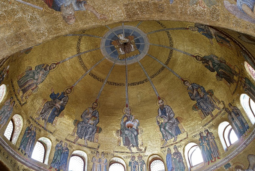 Inside Basilica di San Marco. Cupola. Venice. .