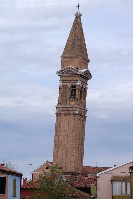 Isle of Burano. Tower of San Martino. Burano. .